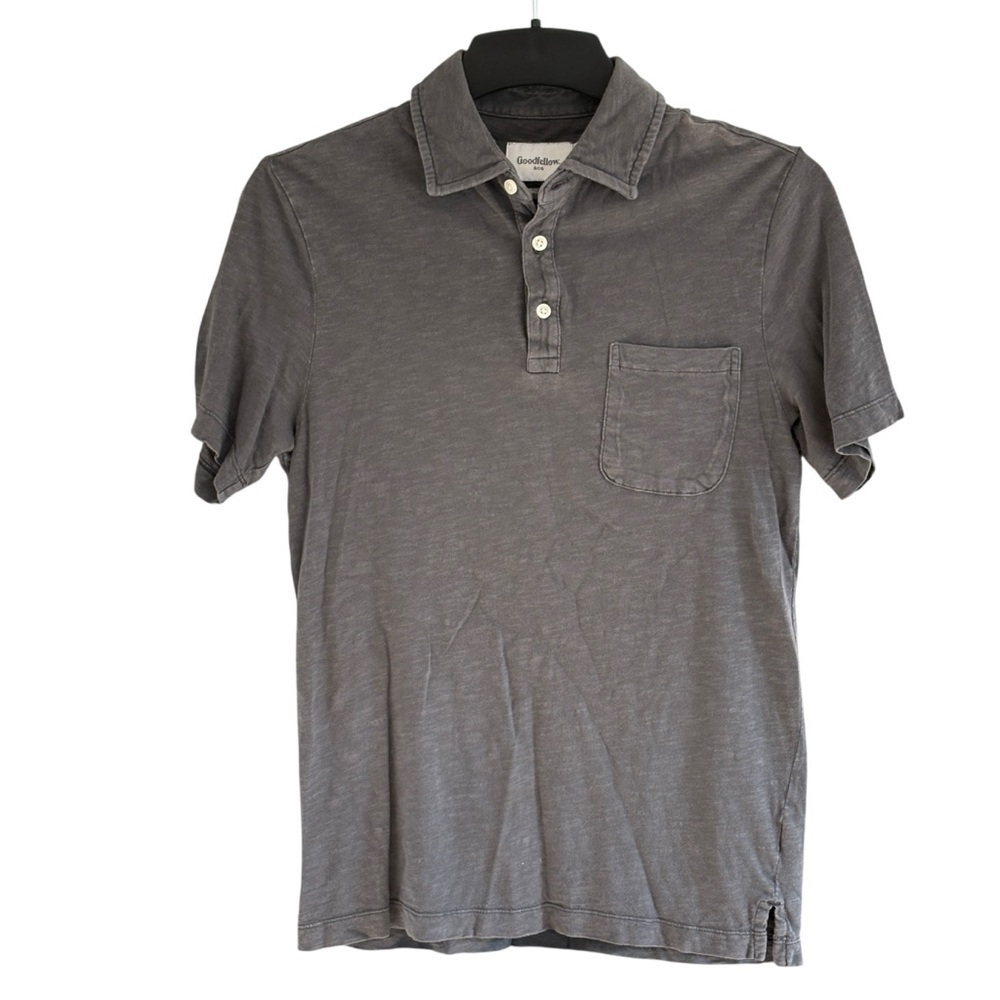 Goodfellow & Co. Mens Gray Fade Polo Size Small Standard Fit